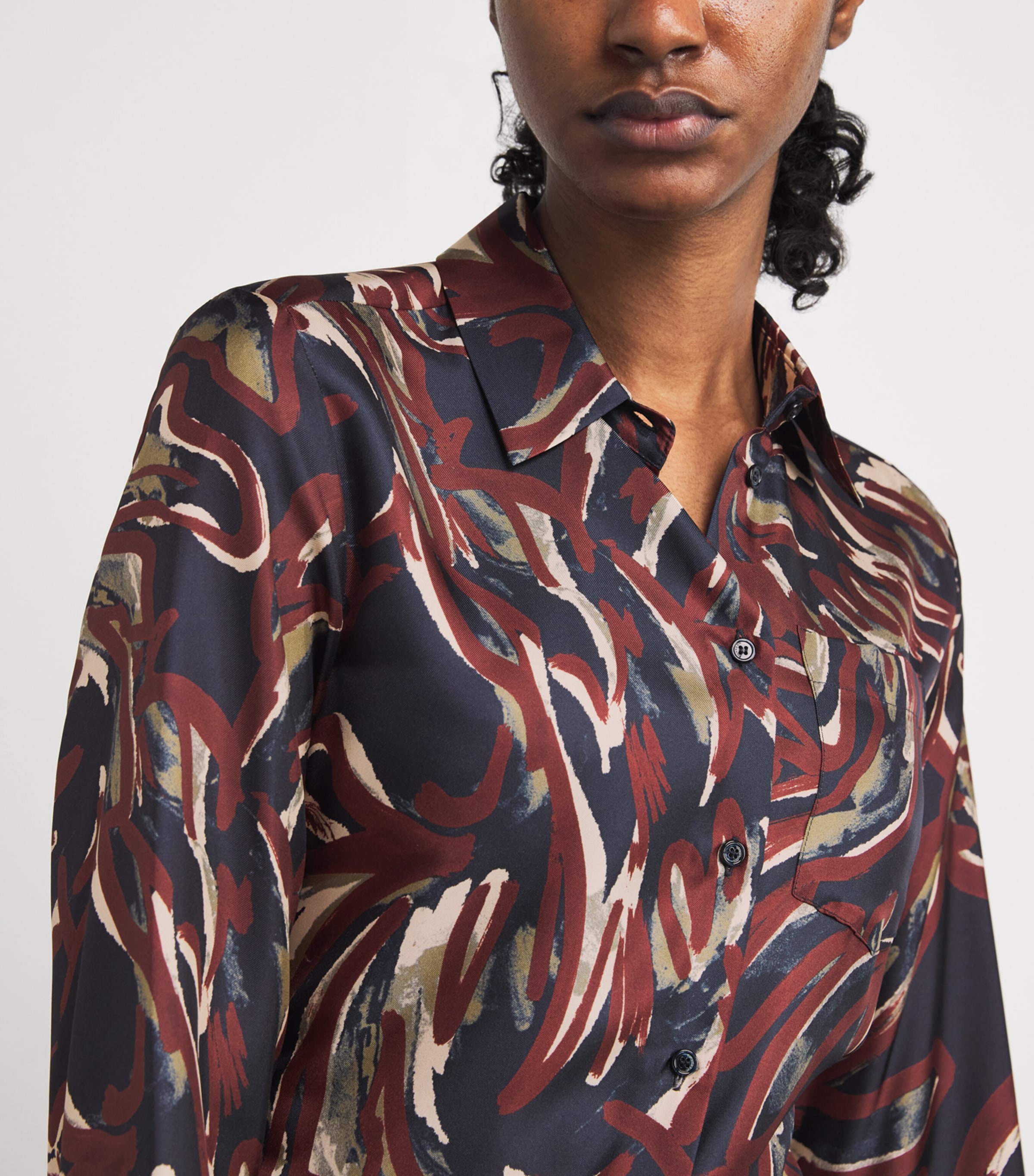 Silk Twill Ultramarine Print Shirt ULTRAMARINE Image 6