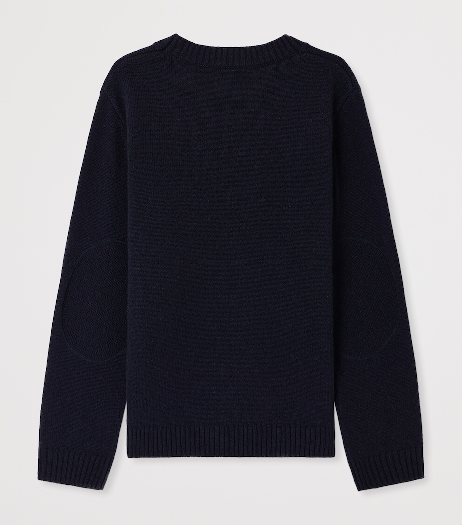 Bonpoint x Maison Kitsuné Wool Fox Sweater (14 Years) Marine Image 2