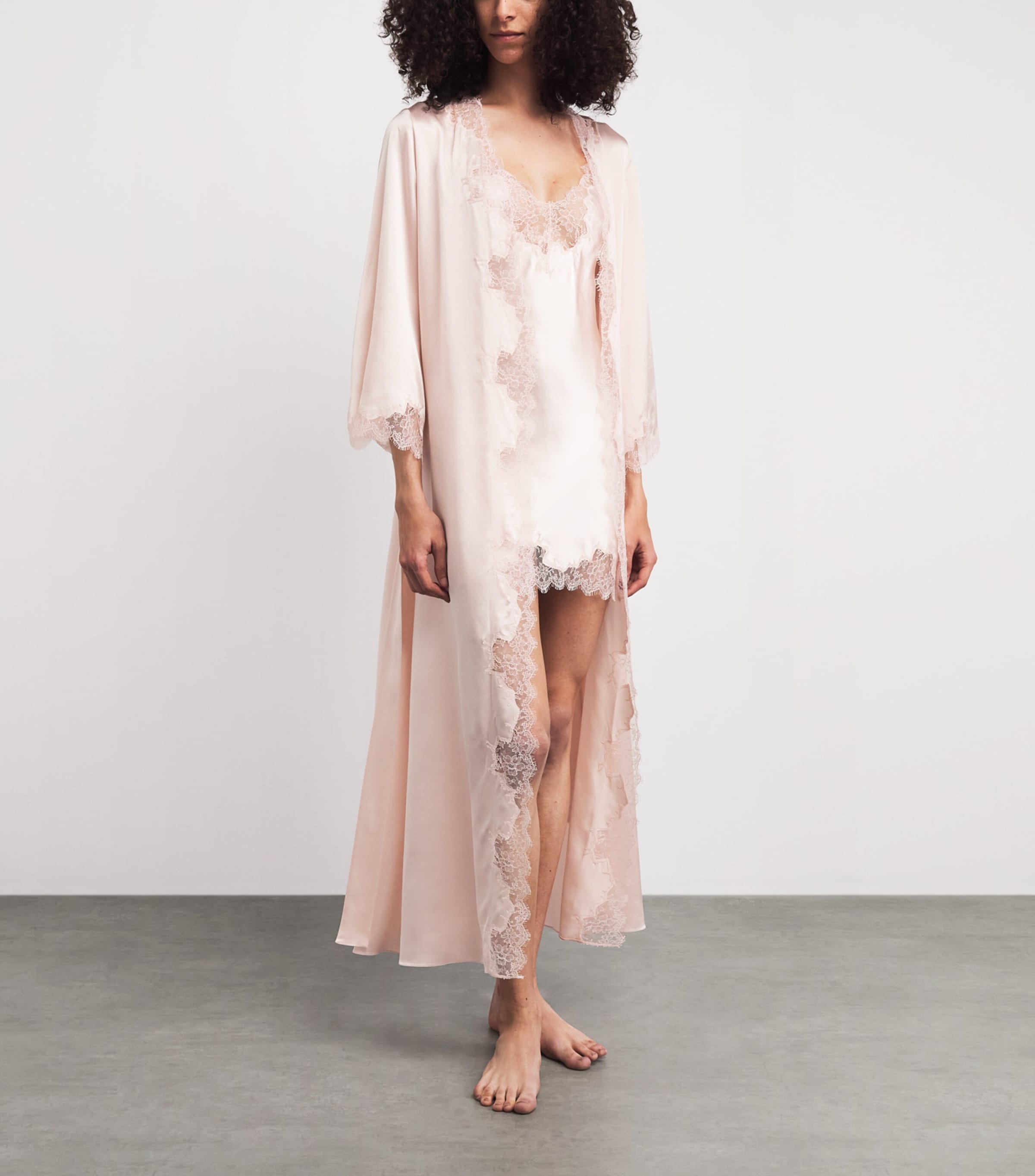 Gilda & Pearl Womens Silk In Dreams Long Robe Petale Image 2