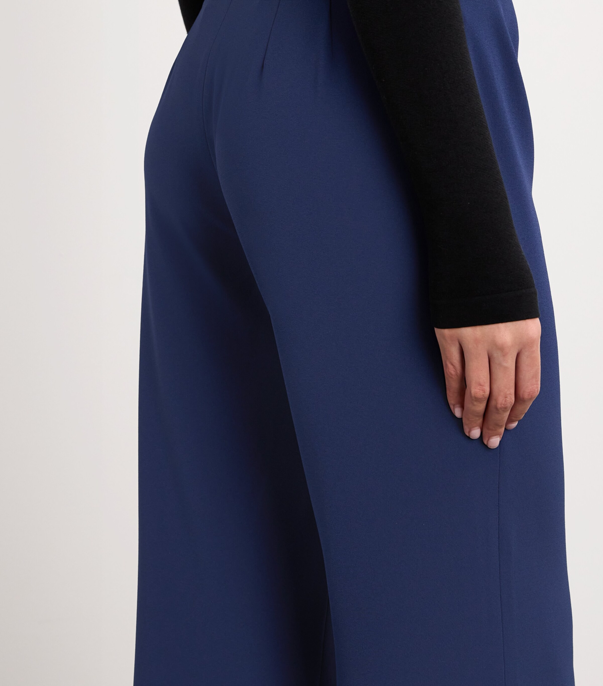 SABINA BILENKO Womens Willow Wide-Leg Trousers Navy Image 6