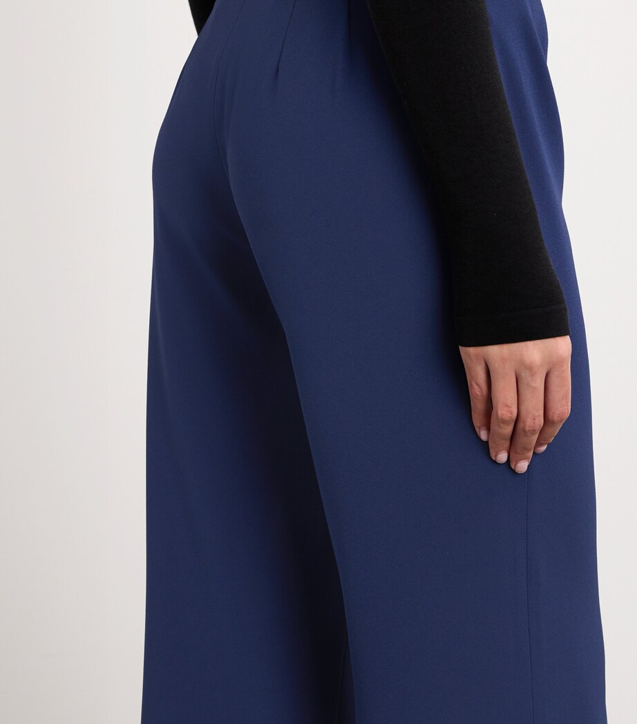 SABINA BILENKO Womens Willow Wide-Leg Trousers Navy Image 6