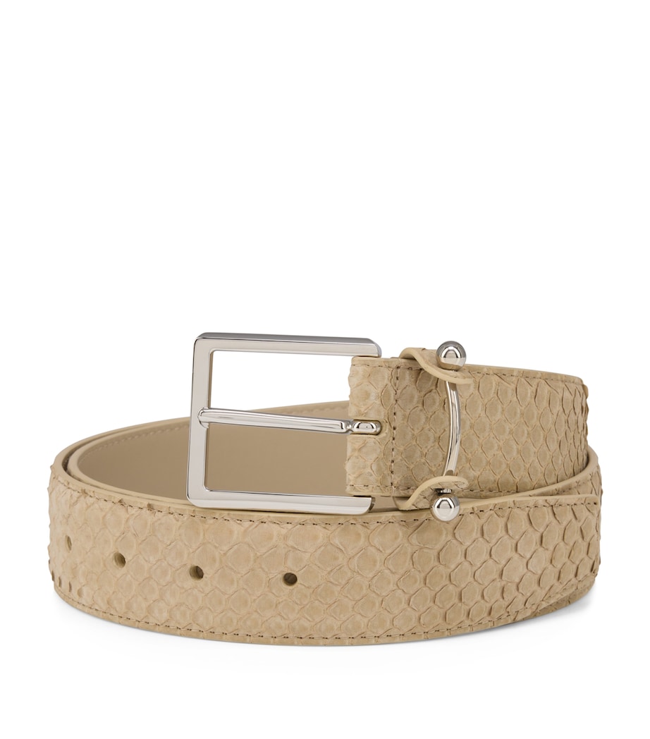 Christian Louboutin Chambeliss Python Leather Belt Image 1