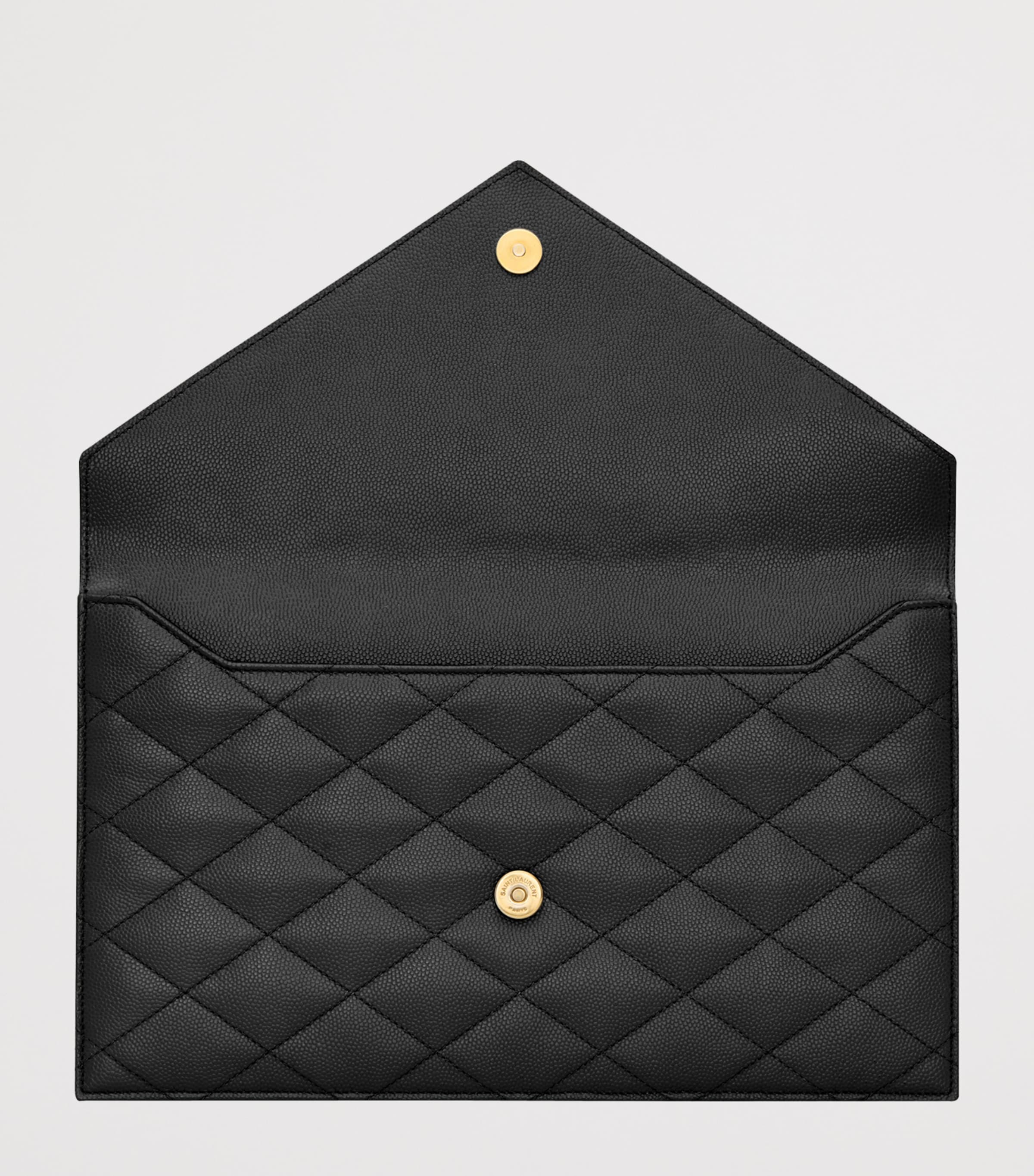Saint Laurent Quilted Leather Uptown Clutch Bag Image 4