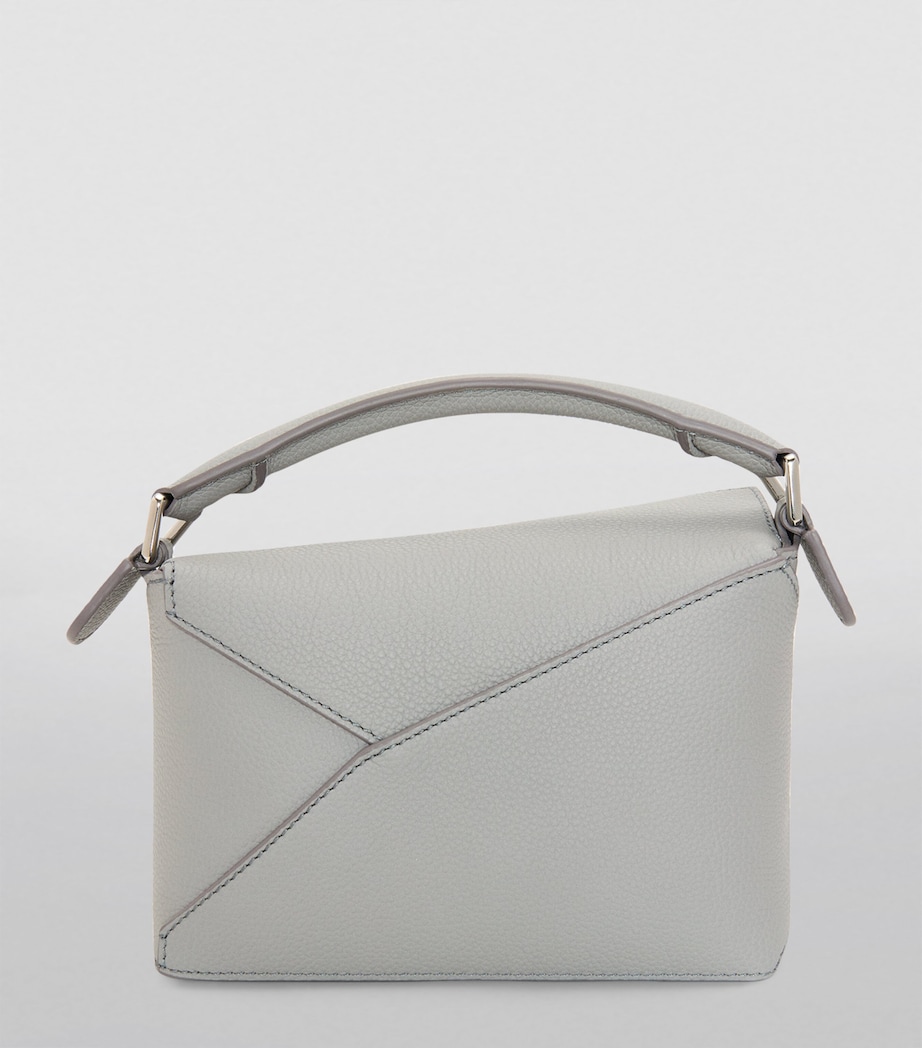 LOEWE Mini Leather Puzzle Edge Top-Handle Bag Pearl Grey Image 3