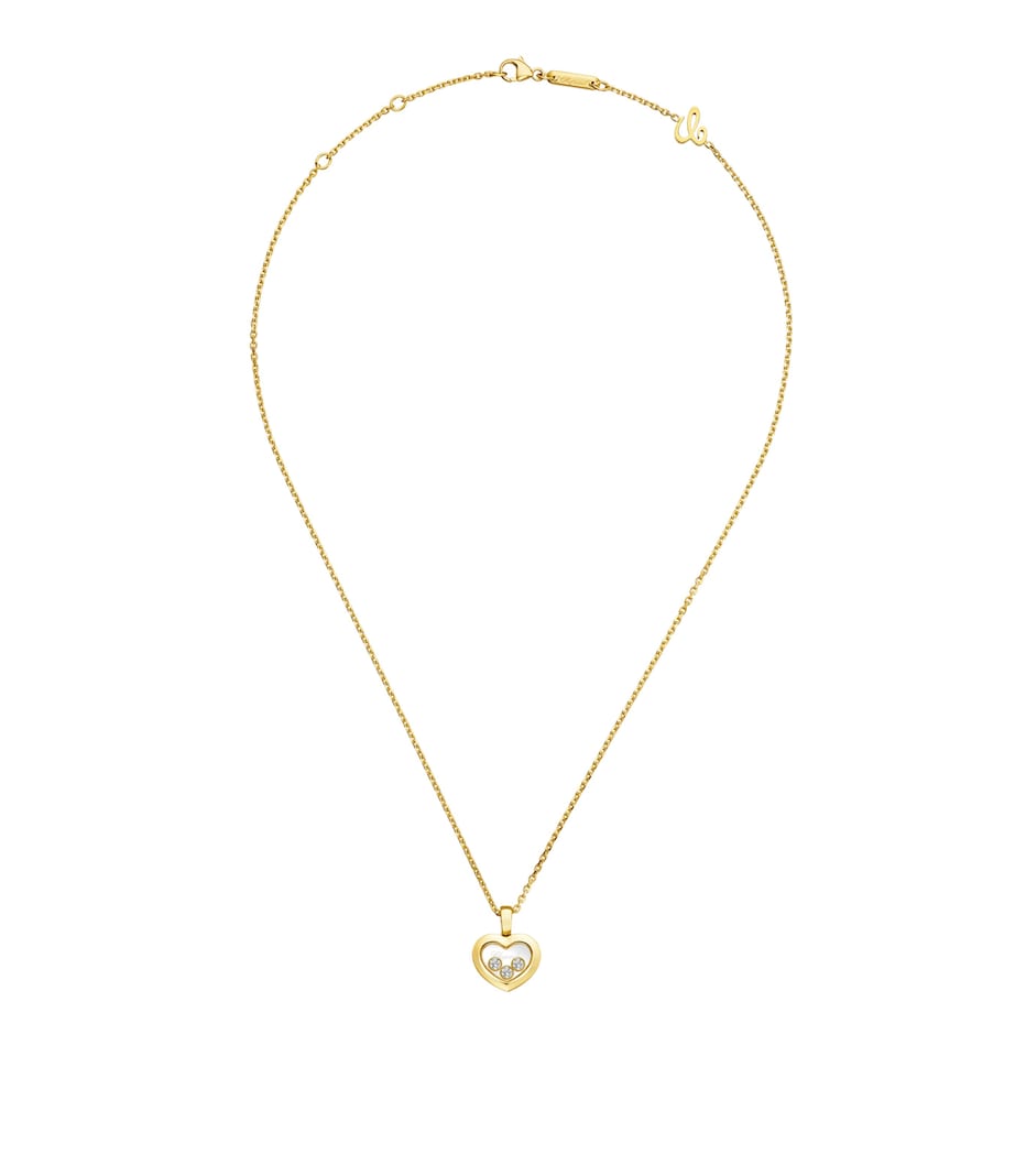 Yellow Gold and Diamond Happy Diamonds Icons Pendant Necklace 18K YELLOW GOLD Image 4