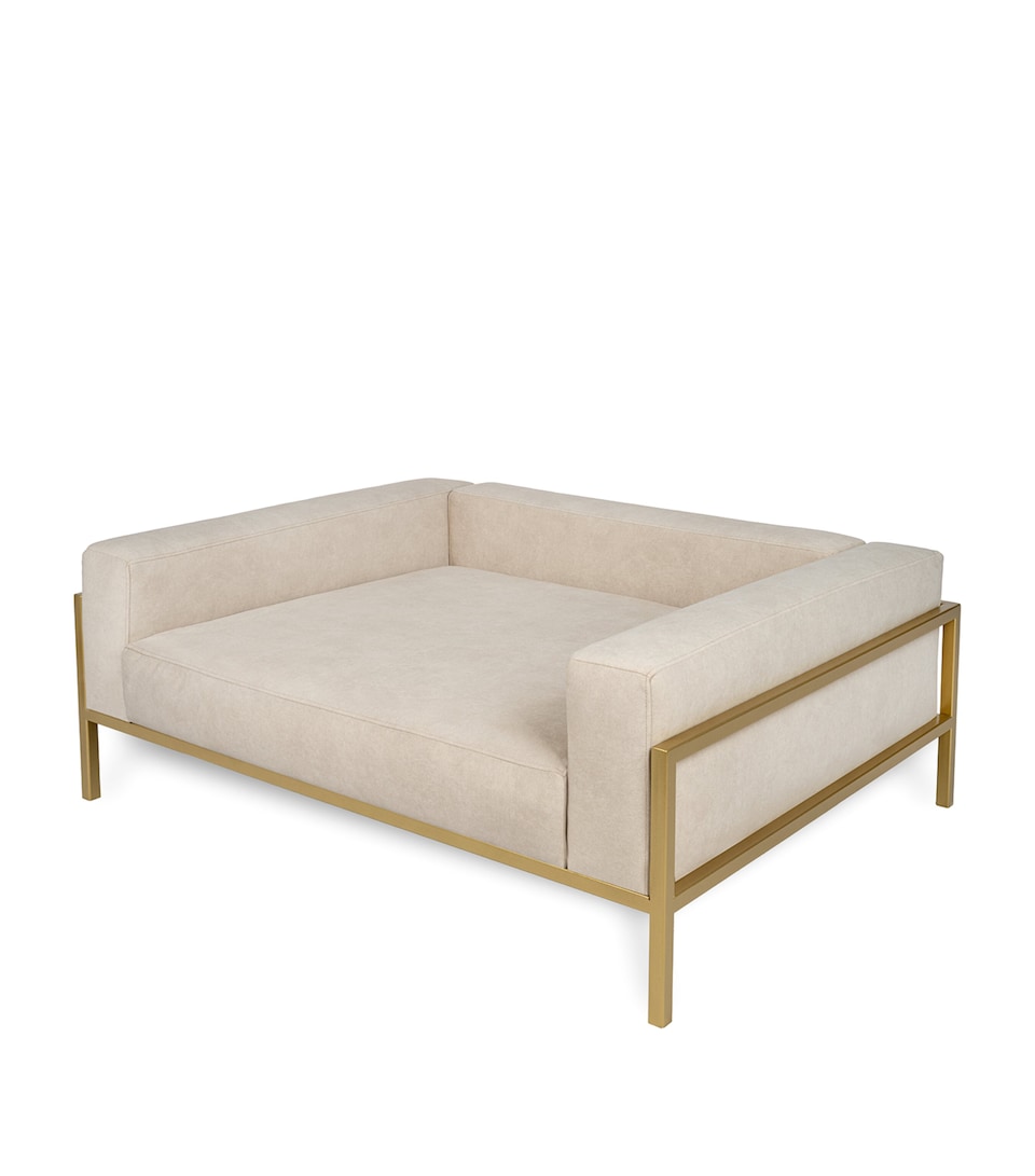 Looty Medium Kensington Dog Sofa Beige+gold