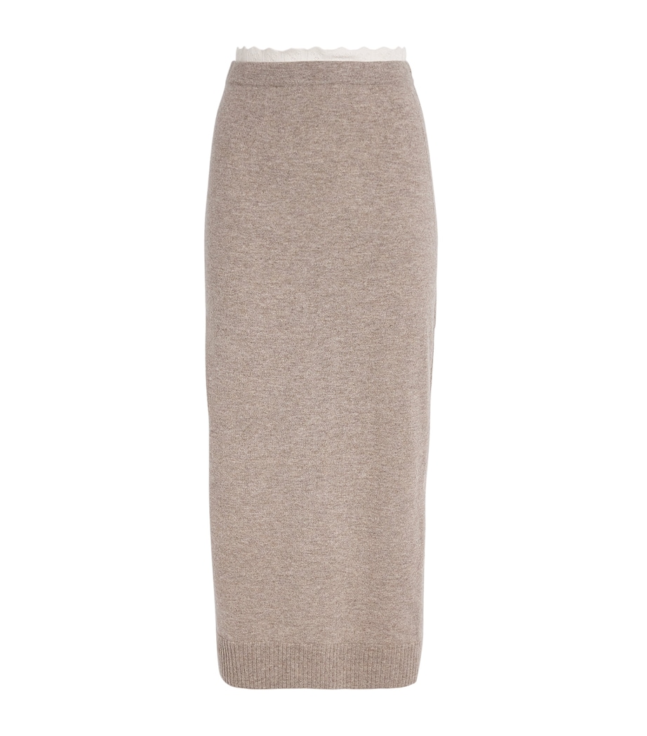 Wool-Cashmere Midi Skirt CARAMEL Image 1