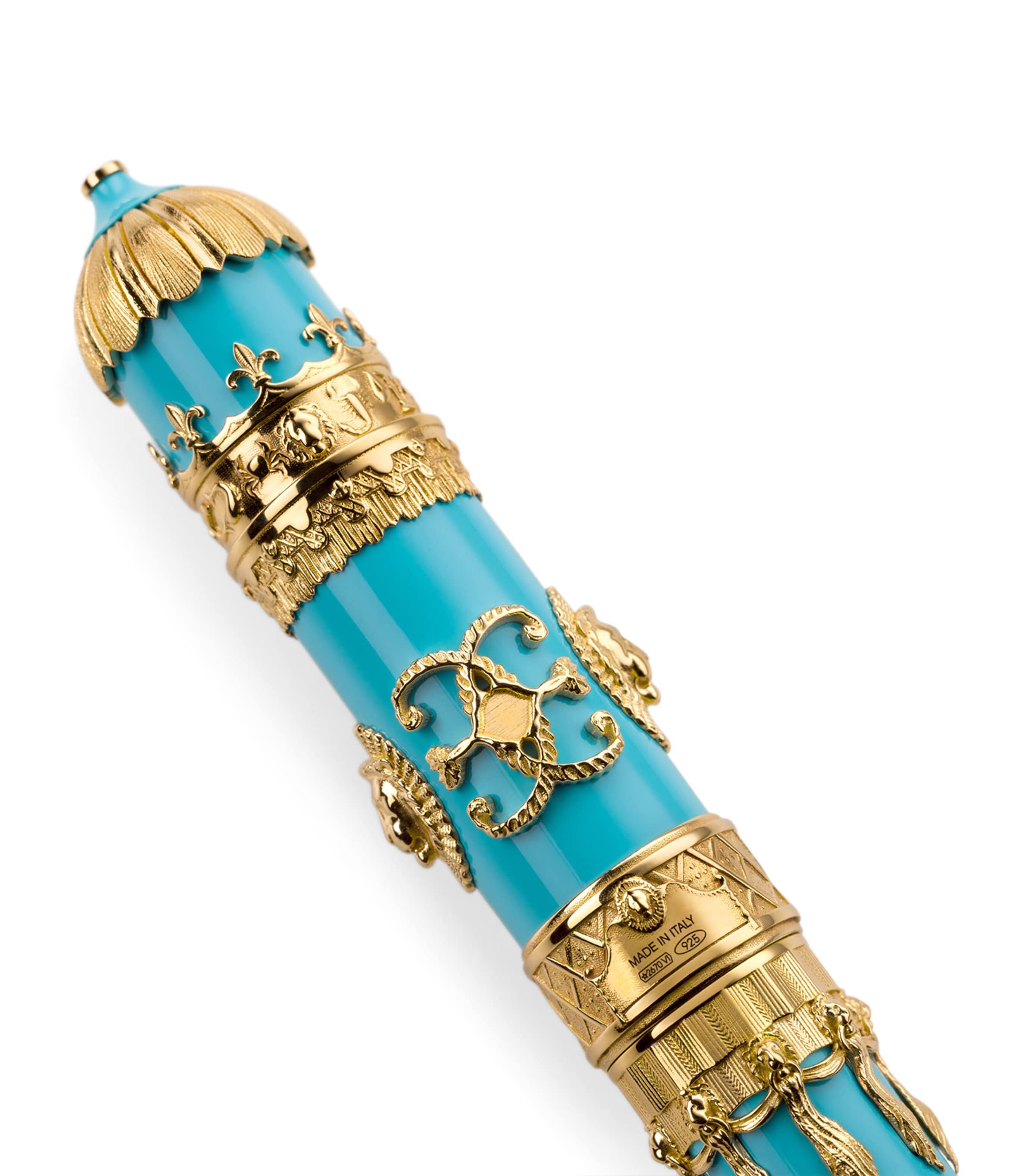 Resin and Yellow Gold Montgolfier Rollerball Pen MULTI Image 4