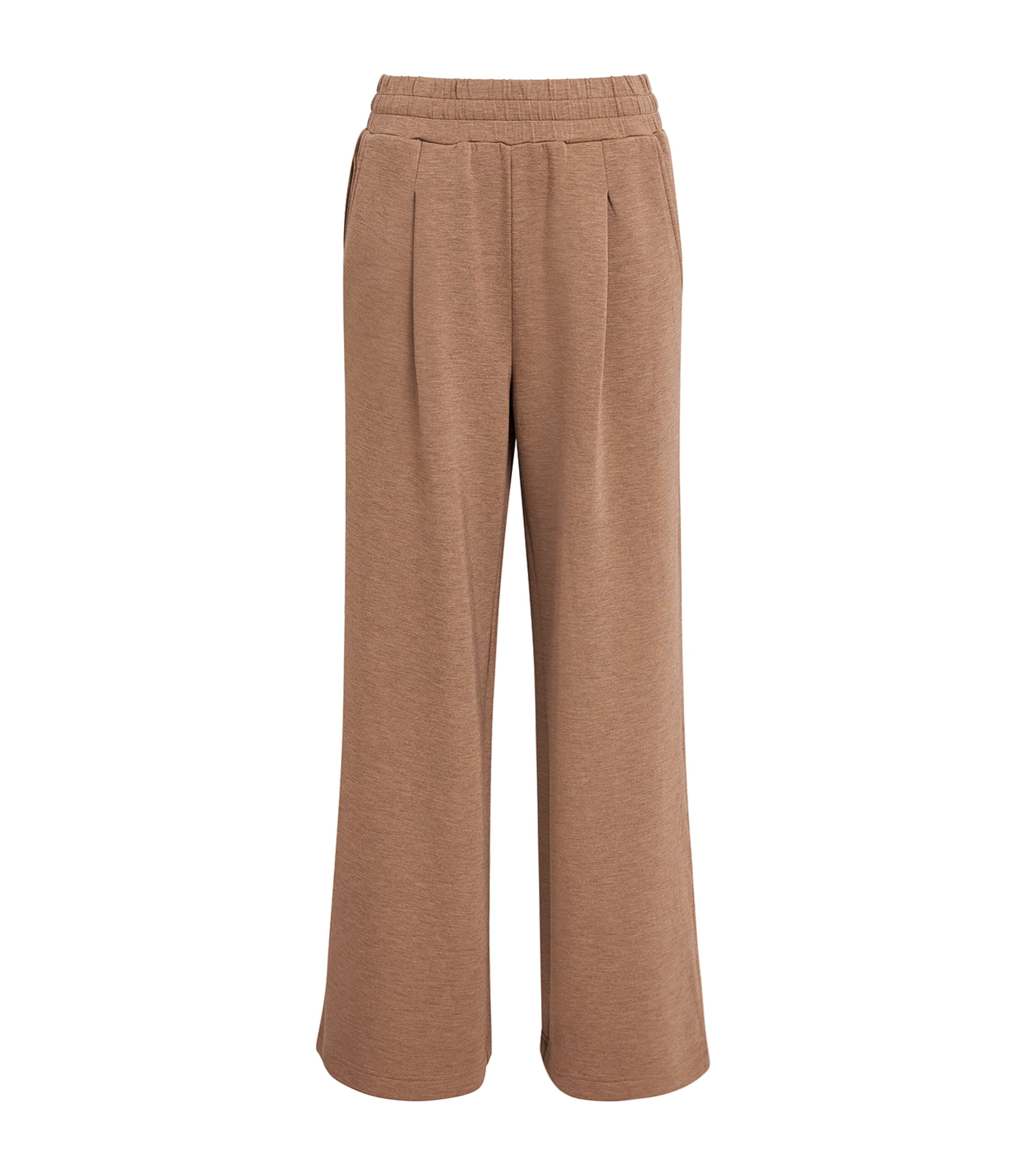 Varley Womens The Extra Wide Leg Trousers Golden Bronze Marl Image 1