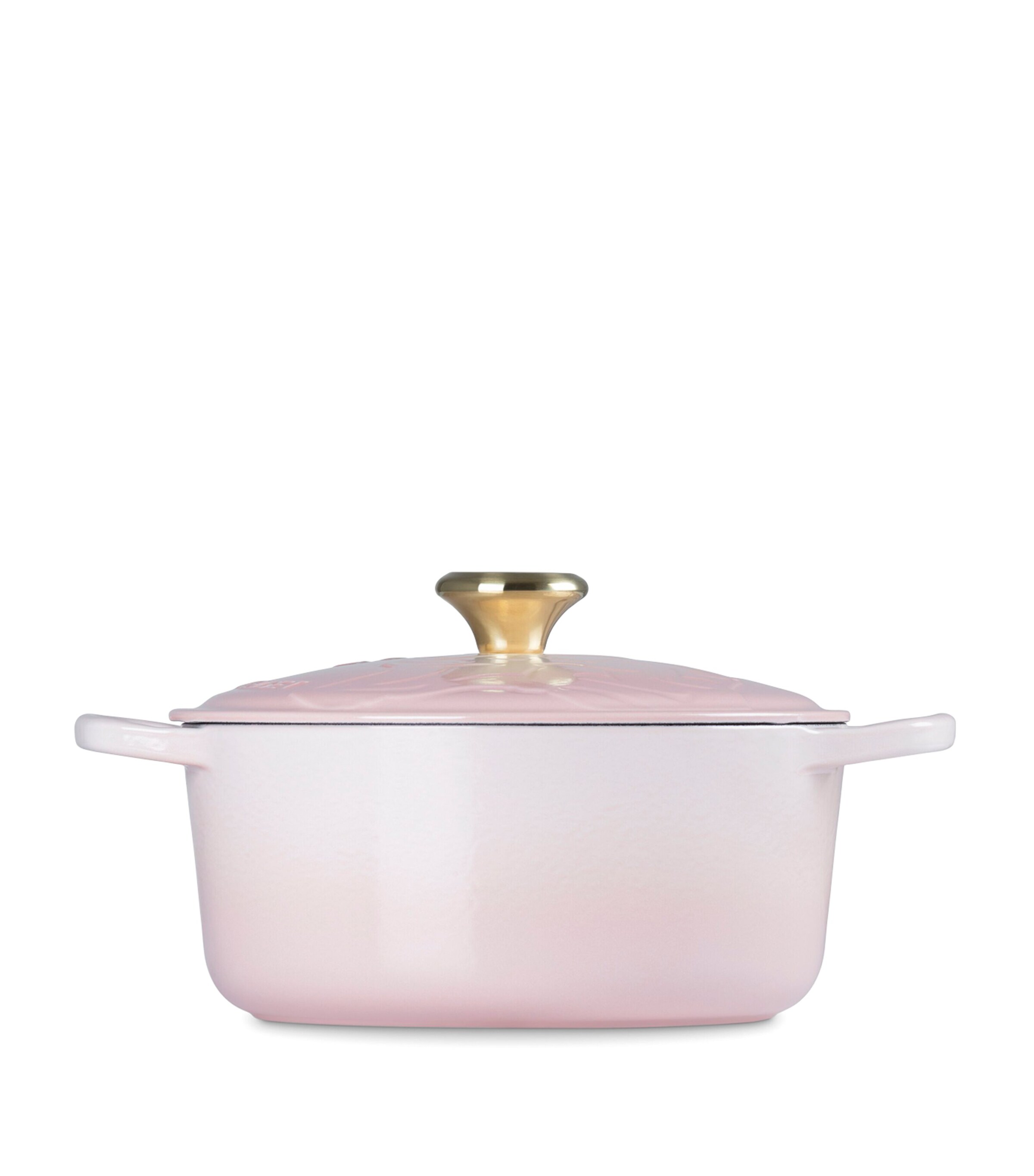 Cast Iron Glinda Embossed Casserole Dish (24cm) PINK Image 3