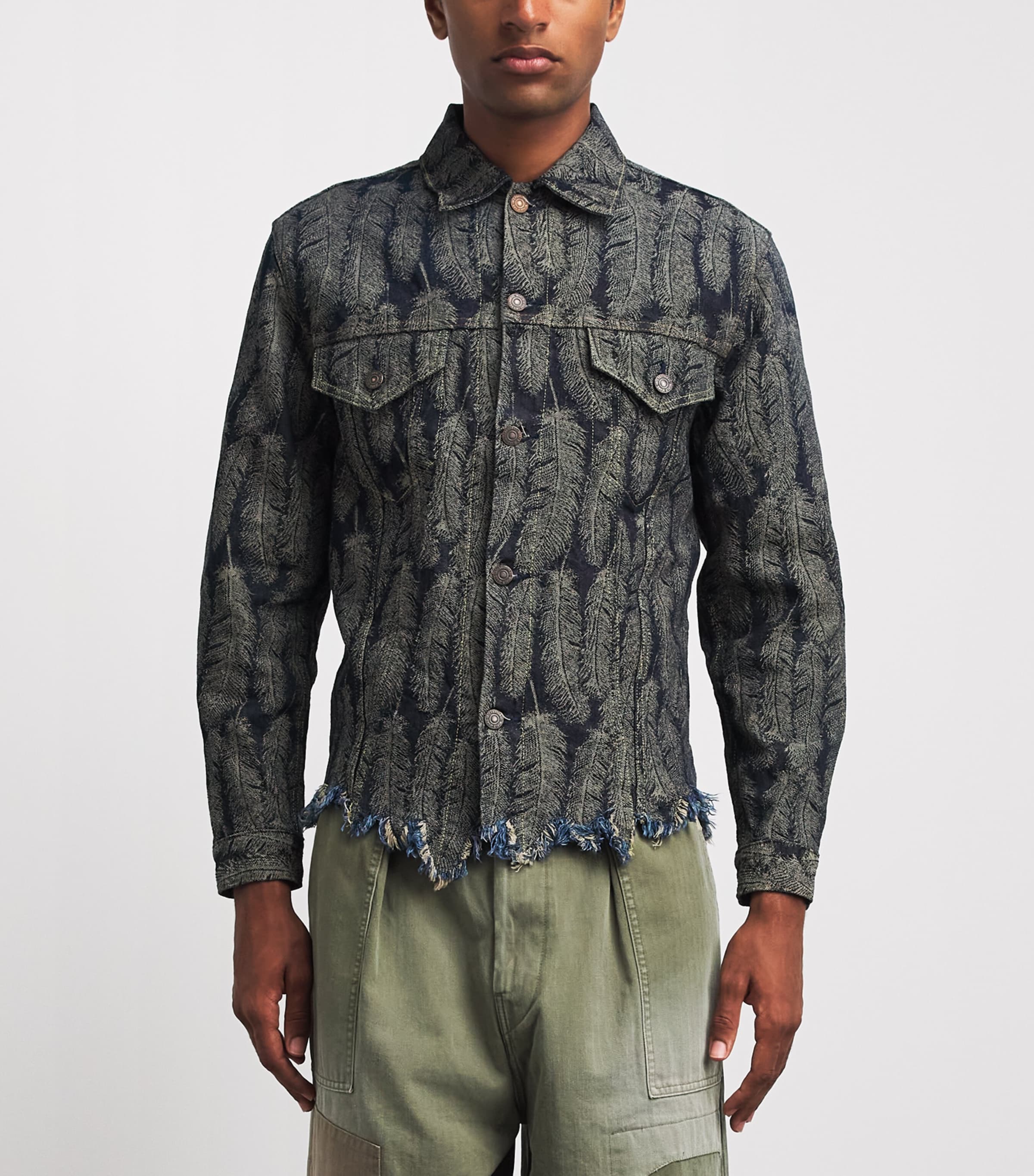 Kapital Mens Magpie Denim Jacket Dark Image 4