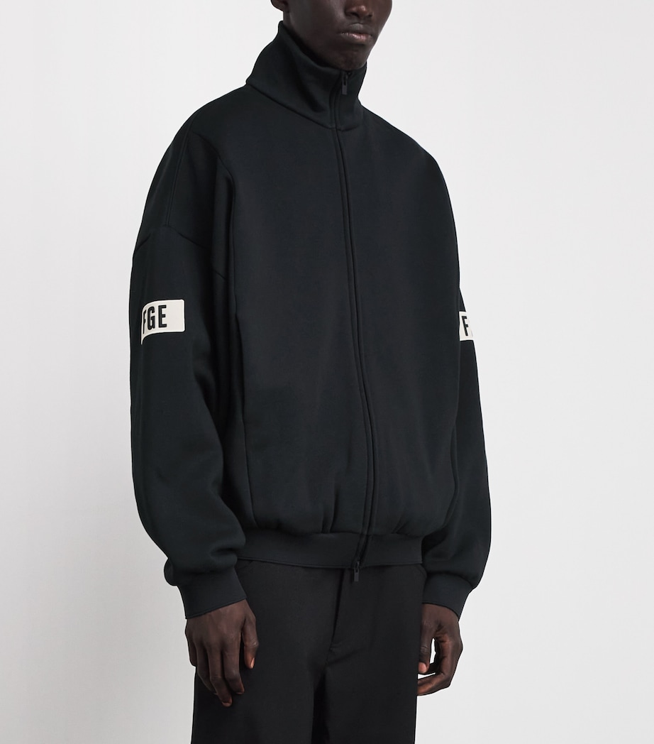 FEAR OF GOD ESSENTIALS Mens Logo Track Jacket Vintage Black Image 4