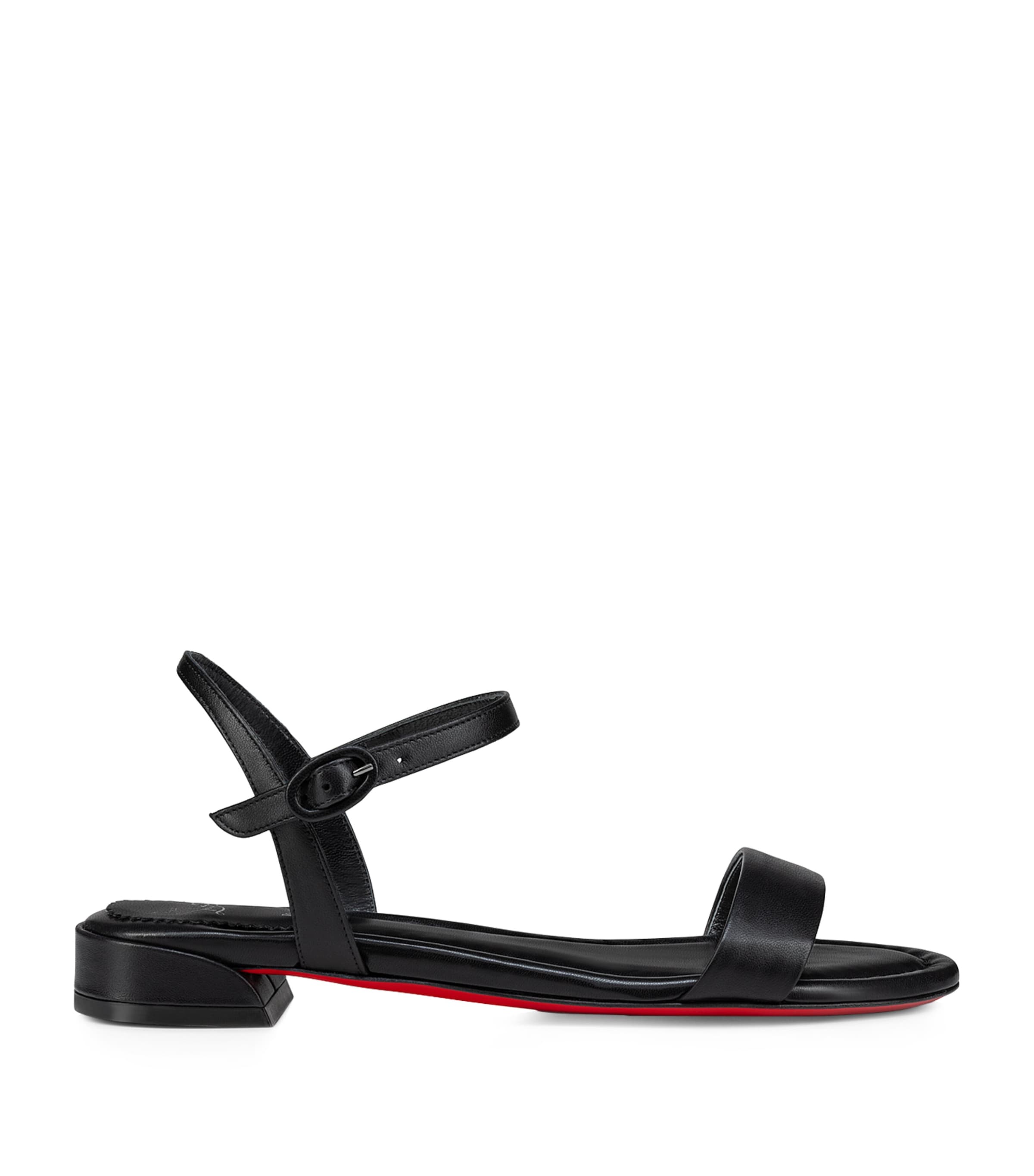 Christian Louboutin Sweet Jane Leather Sandals In Black