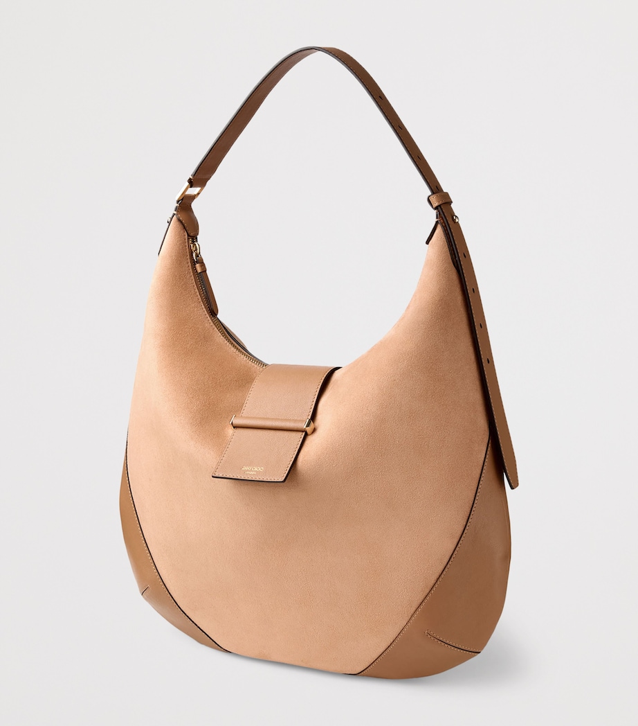 Bar Medium Suede Shoulder Bag TOFFEE/TOFFEE/SHINY Image 2