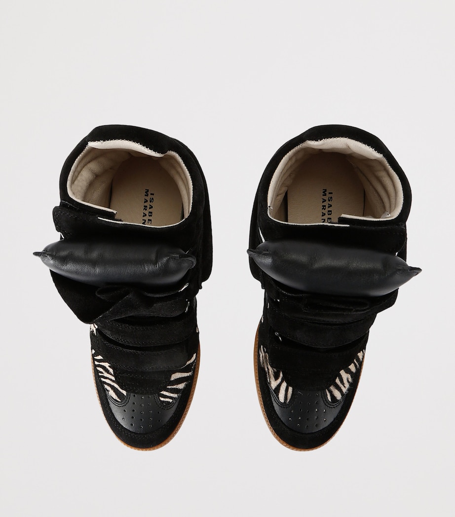 Isabel Marant Suede Bekett Wedge Sneakers 50 Blk/white Image 3