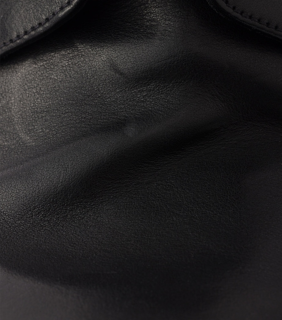 Leather Antiqued Derby Shoes F0002 Image 6