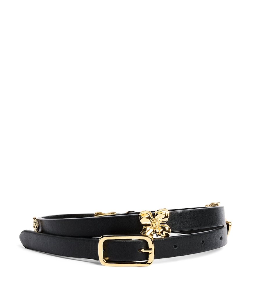 Claudie Pierlot Leather Charm Belt Black Image 1