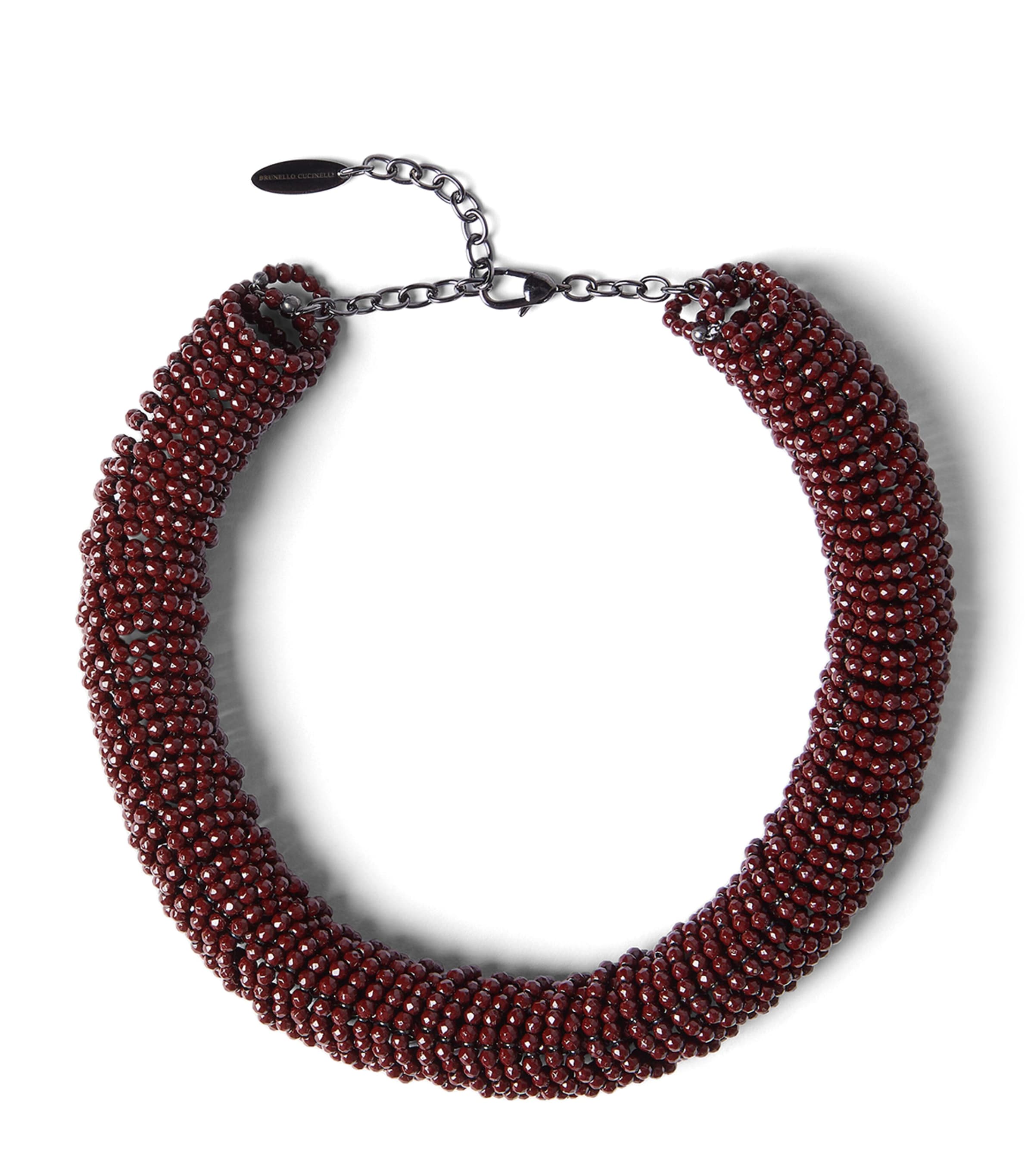 Brunello Cucinelli Hematite and Sterling Silver Necklace Cred Image 1