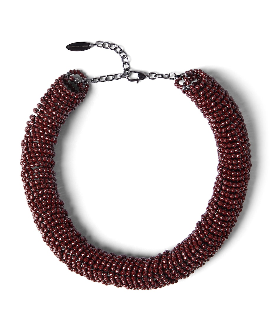 Brunello Cucinelli Hematite and Sterling Silver Necklace Cred Image 1