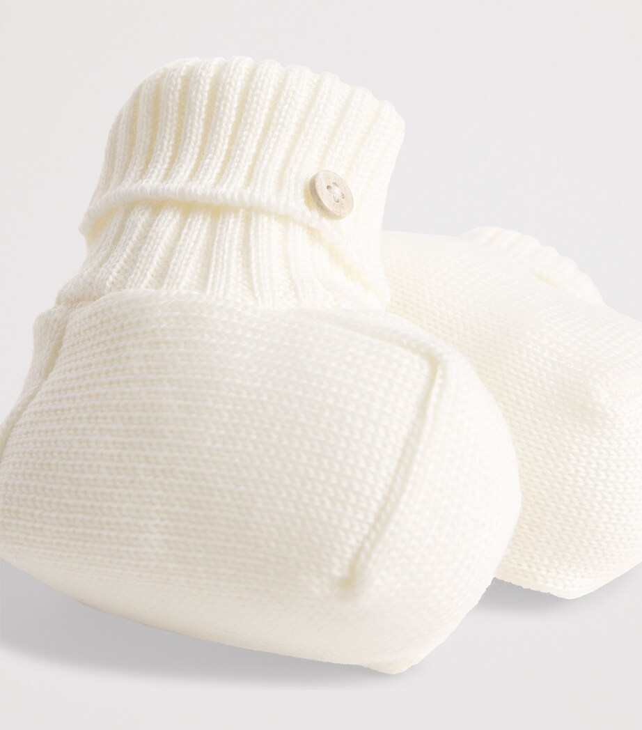 Bimbalo Wool Bow Booties Off White Image 3