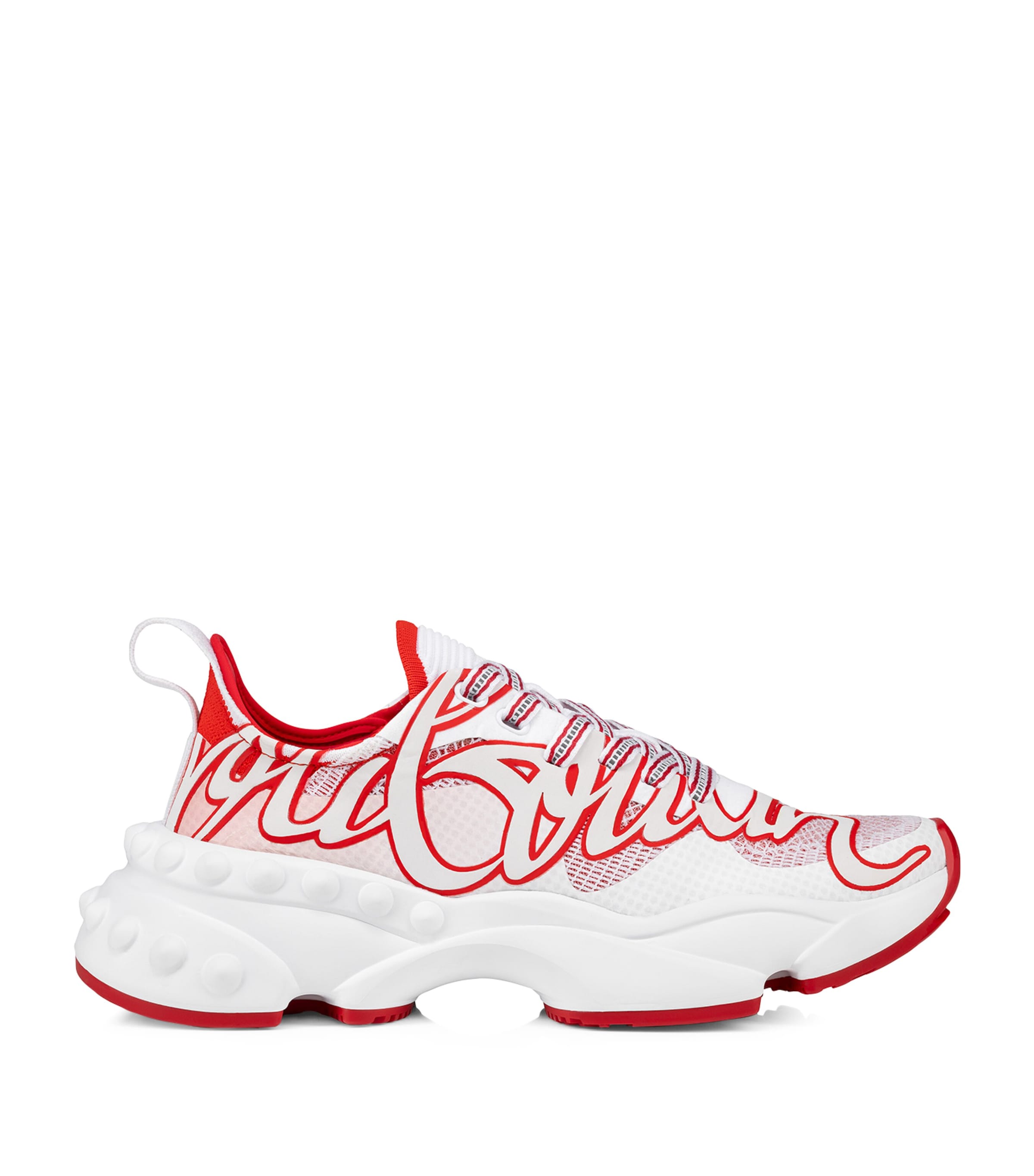 Shop Christian Louboutin Rocknrun Low-top Sneakers In Red