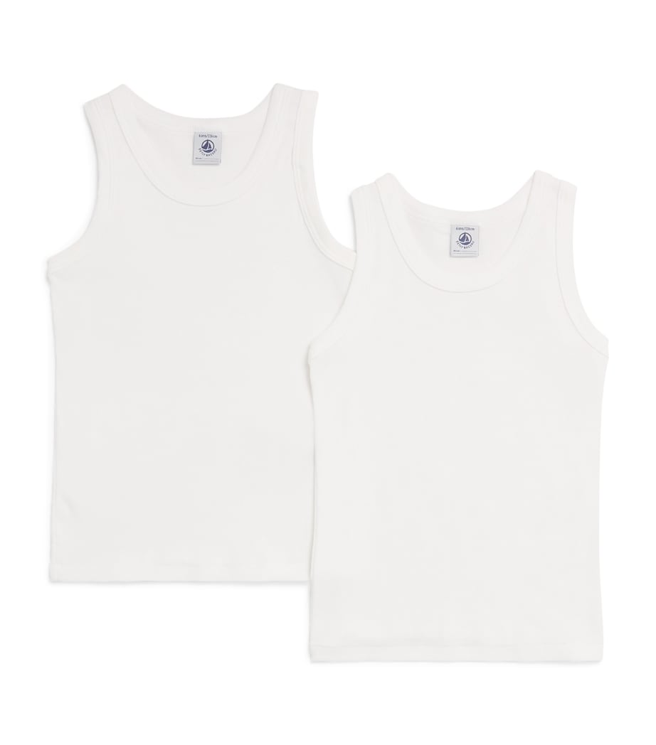 Petit Bateau Set of 2 Organic Cotton Vest Tops (2-14 Years) Image 1