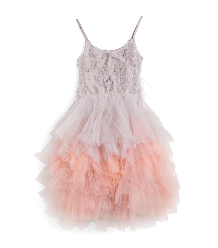 Feather-Trim Willow Dress (2-12 Years) FRENCH SILVER MIX Image 1