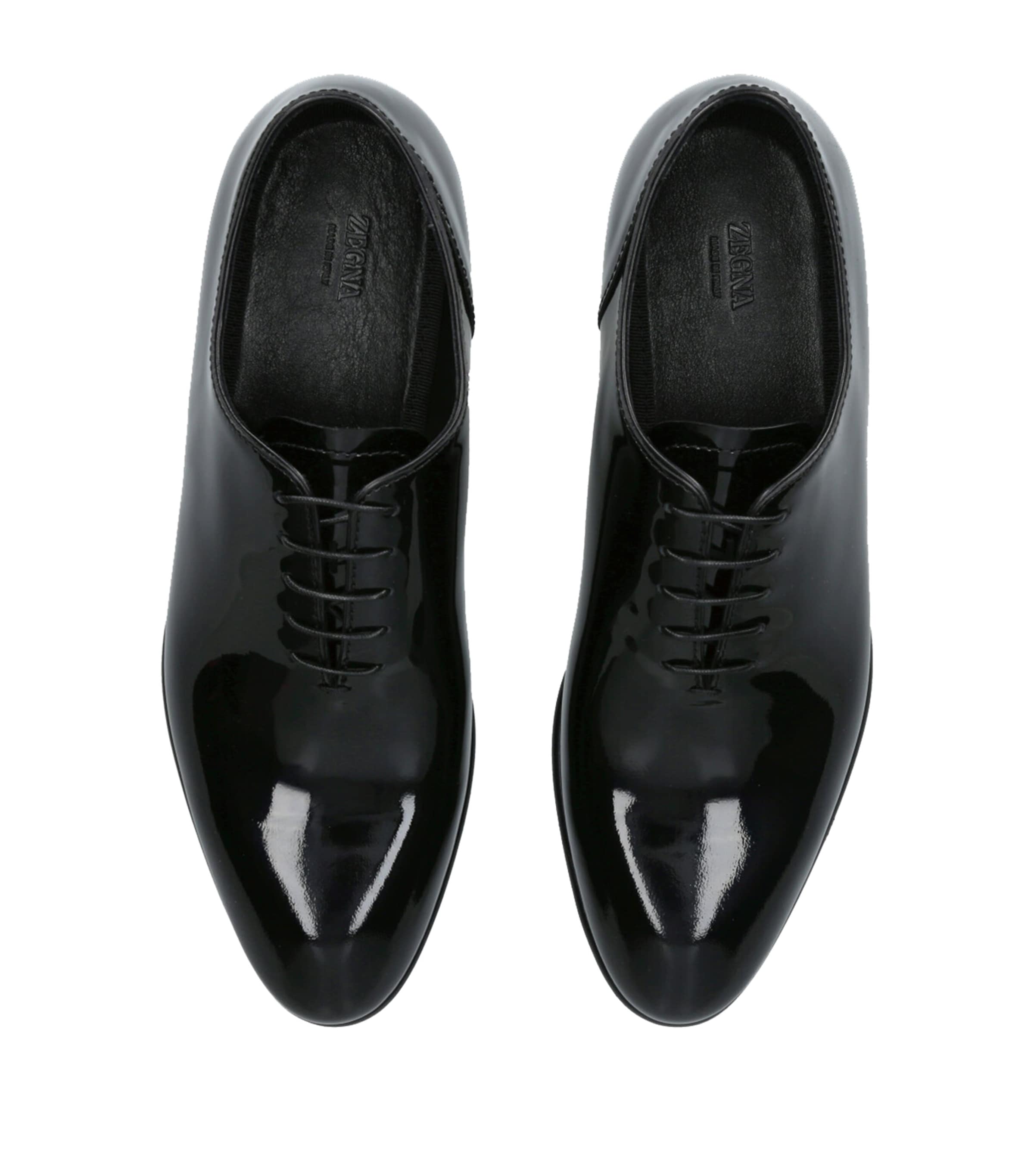 Patent Leather Vienna Oxford Shoes BLACK Image 4