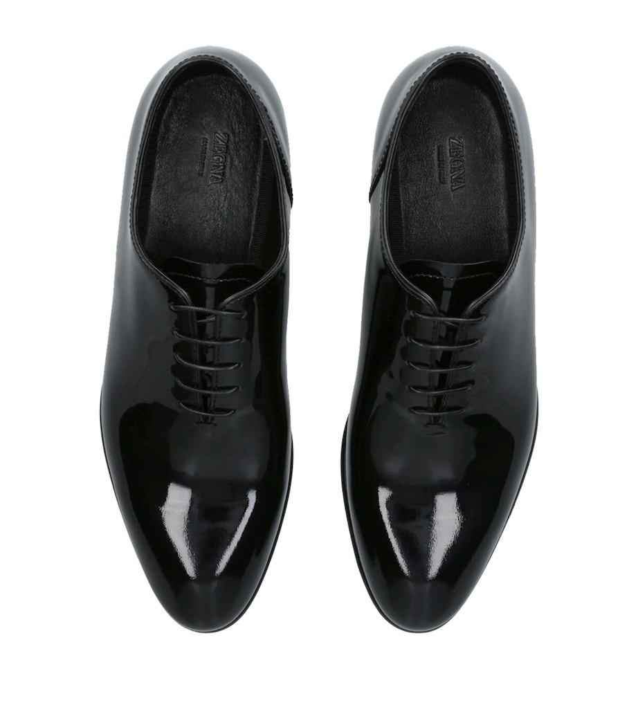 Patent Leather Vienna Oxford Shoes BLACK Image 4