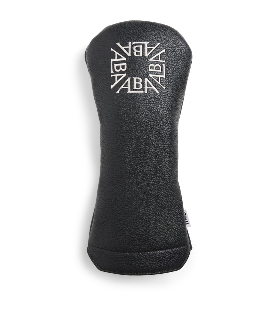 Alba Mens Leather Vintage Driver Headcover Black Image 1