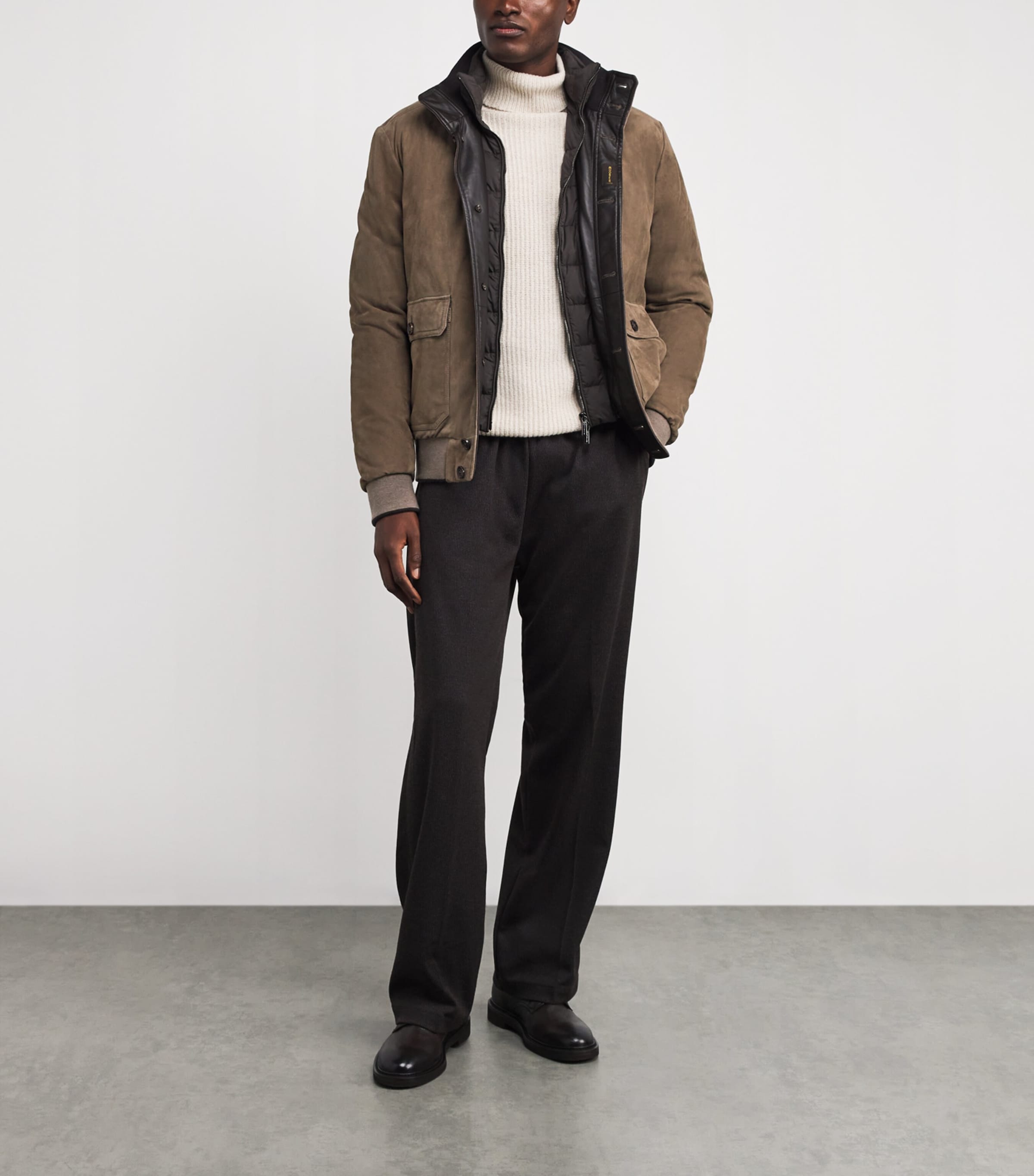 Suede Down Adelsio Bomber Jacket U0254 TORTORA Image 2