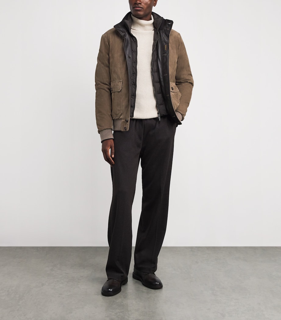 Suede Down Adelsio Bomber Jacket U0254 TORTORA Image 2