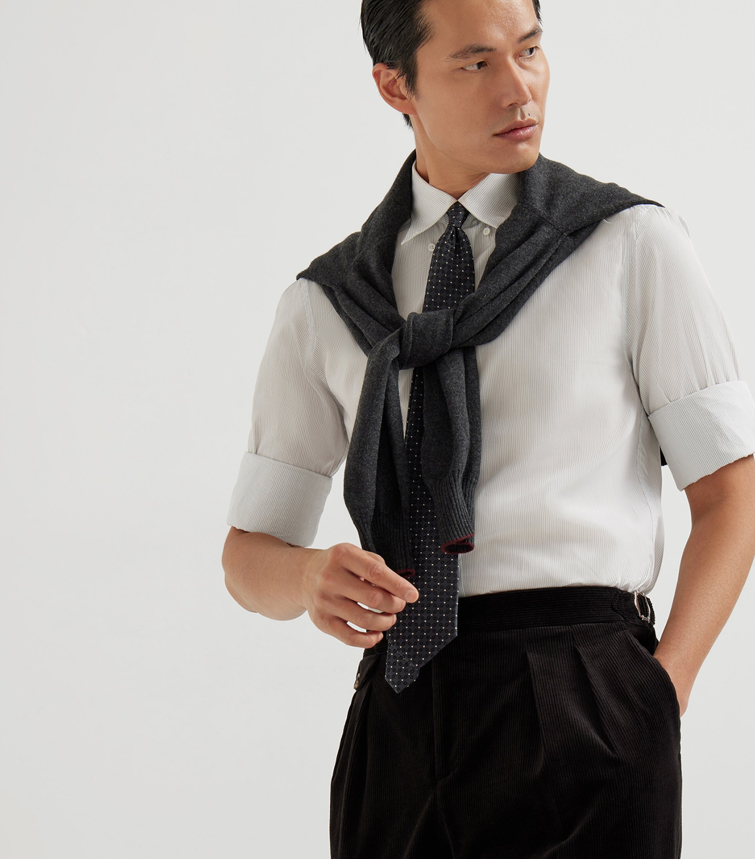 Cotton Stripe Shirt C049 Image 5