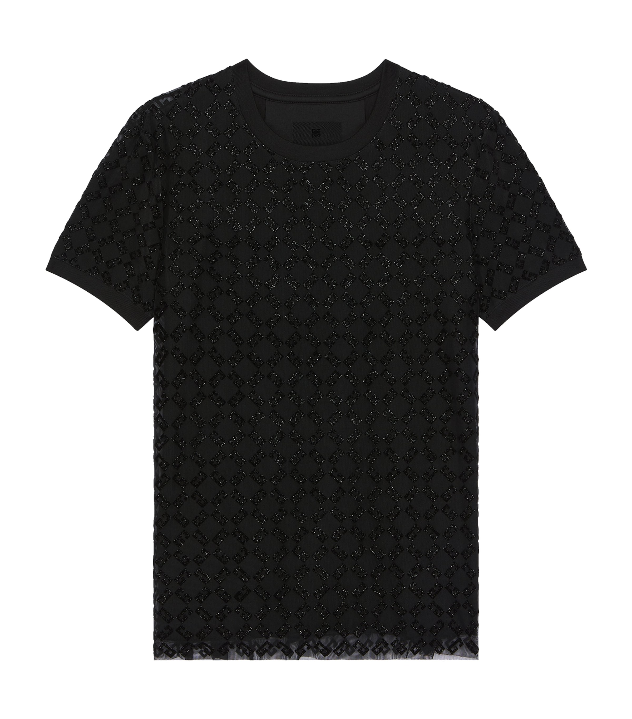 Shop Givenchy Double-layer Embellished Monogram 72 T-shirt