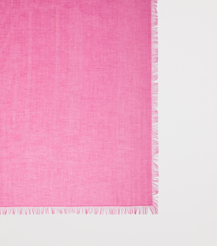 Max Mara Logo Scarf Shocking Pink Image 2