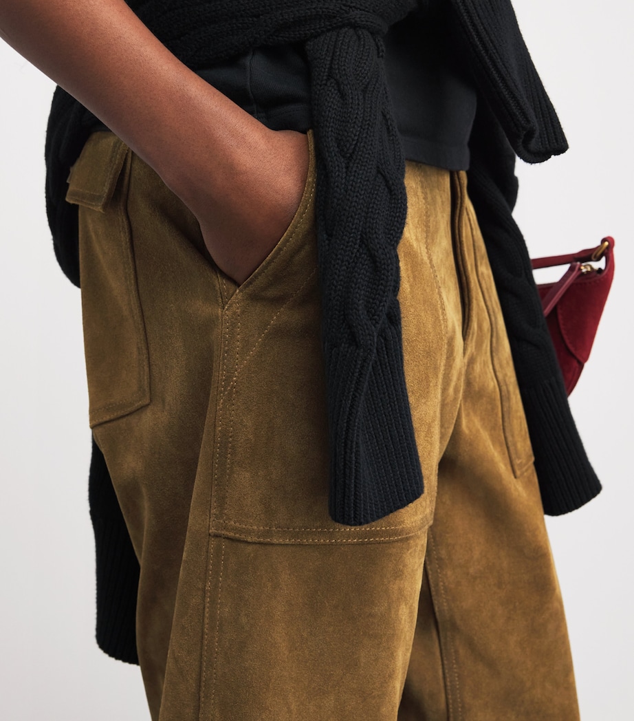 Suede Wide-Leg Trousers ARTICHOKE Image 6