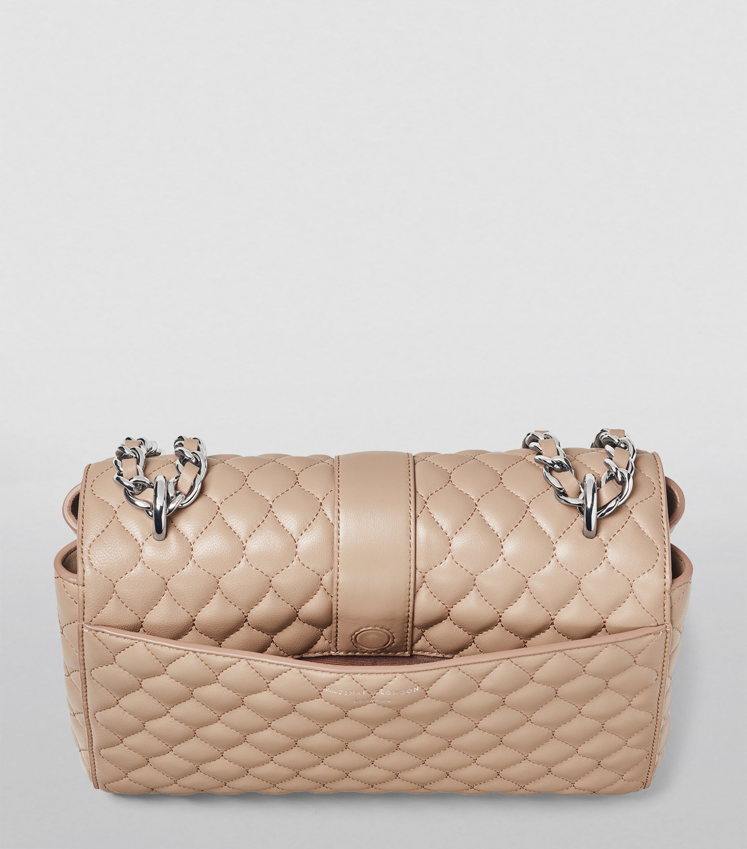 Aspinal Of London Large Lottie Shoulder Bag Taupe Image 4