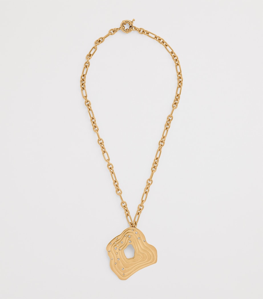 Embellished Falak Necklace BRASS Image 3