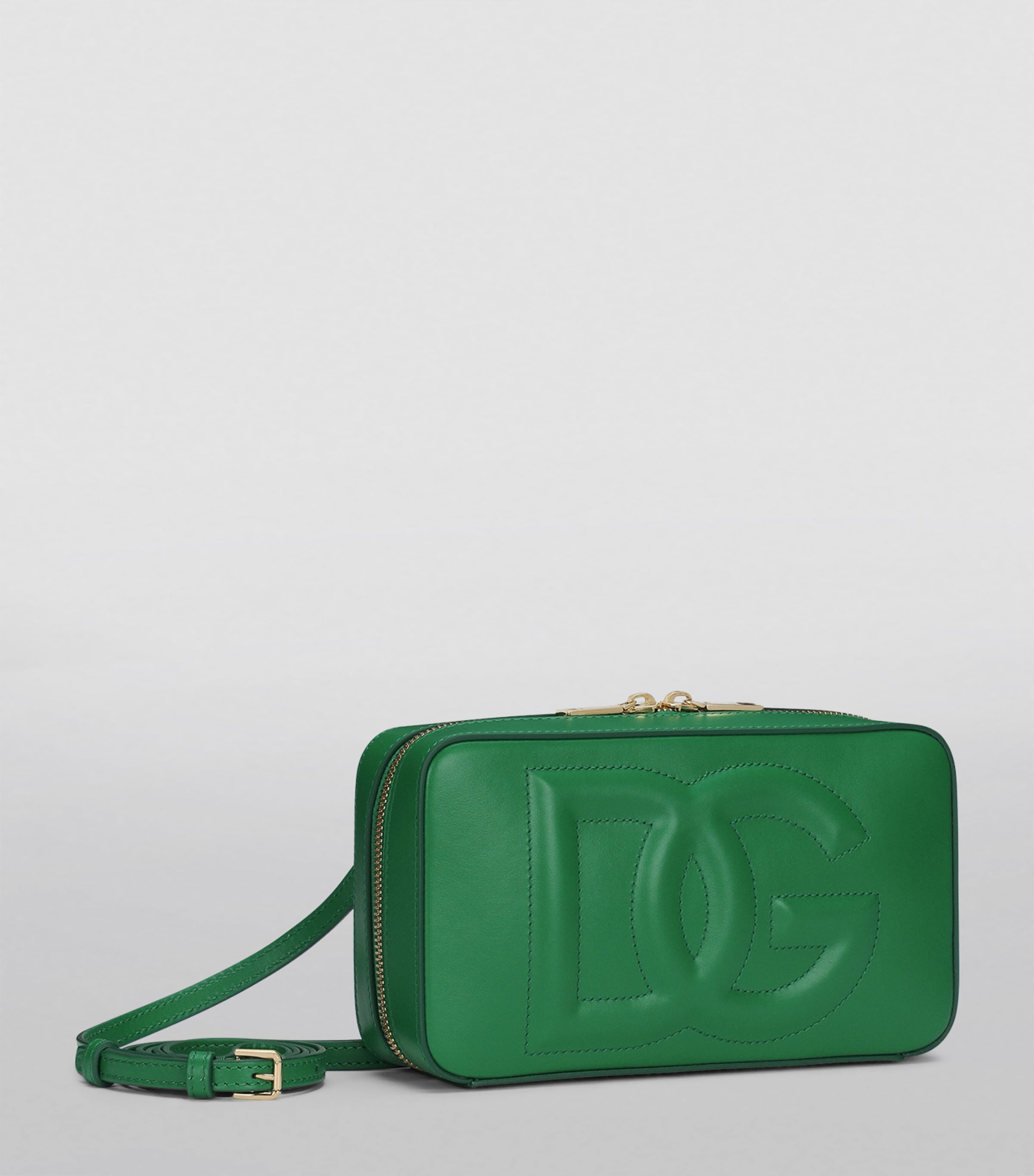 Small Leather Dolce & Gabbana Logo Camera Bag 87192-GREEN Image 3