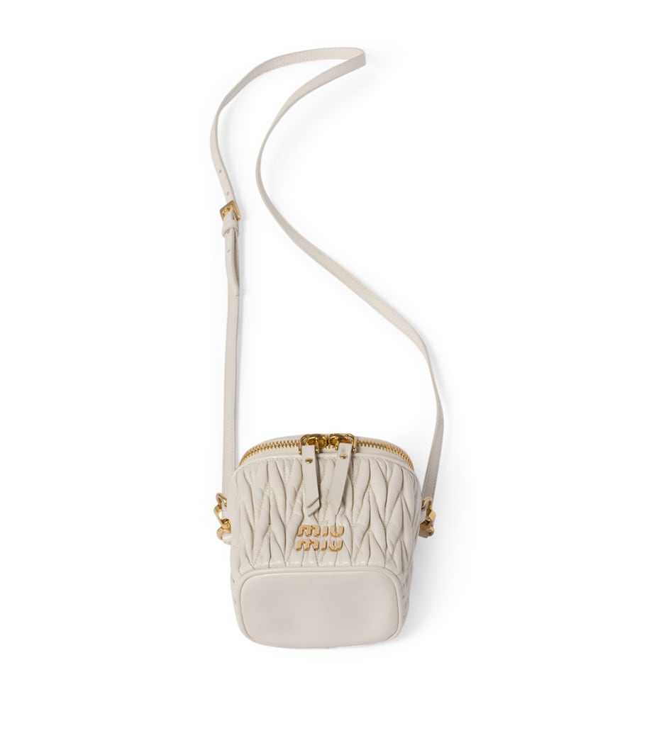 Micro Leather Matelassé Cross-Body Bag F0009 Image 2