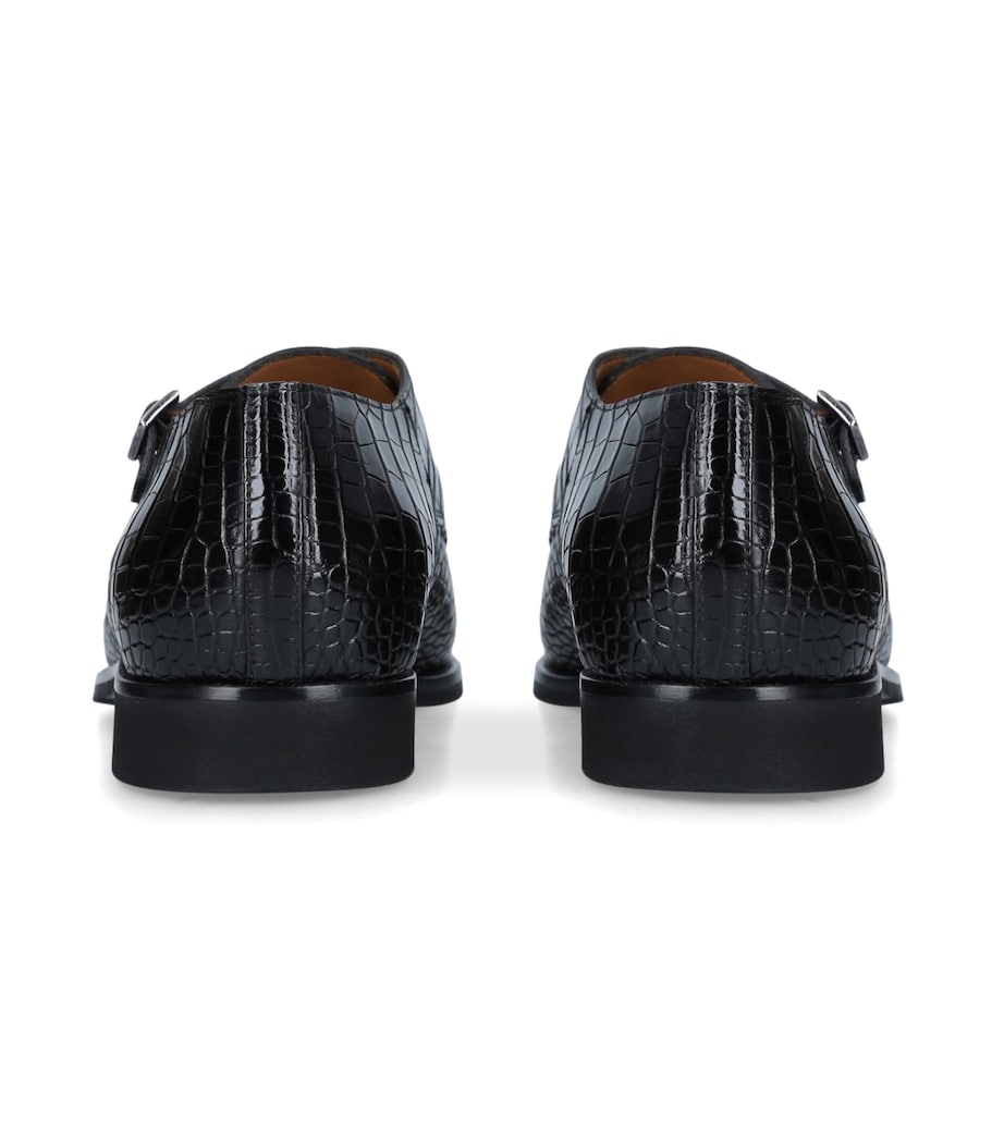 Crocodile Leather Brogues BLACK Image 2