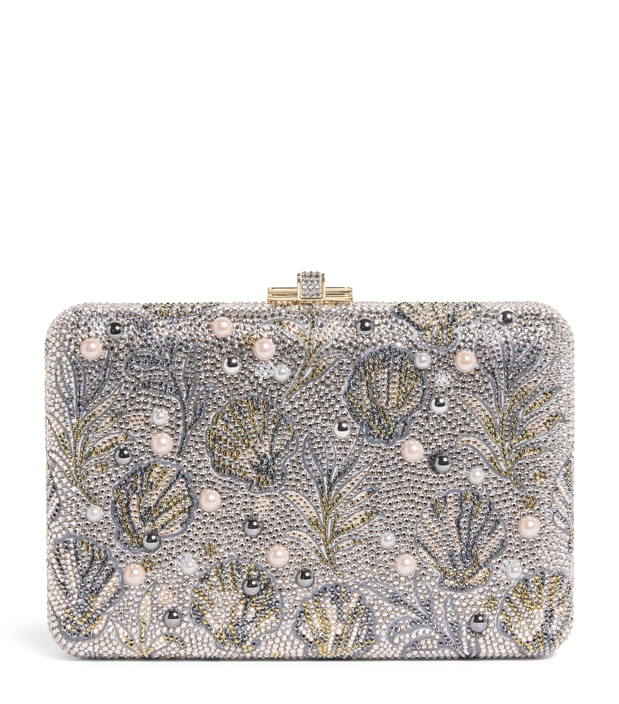 Judith Leiber Crystal Shelby Slim Slide Clutch Bag