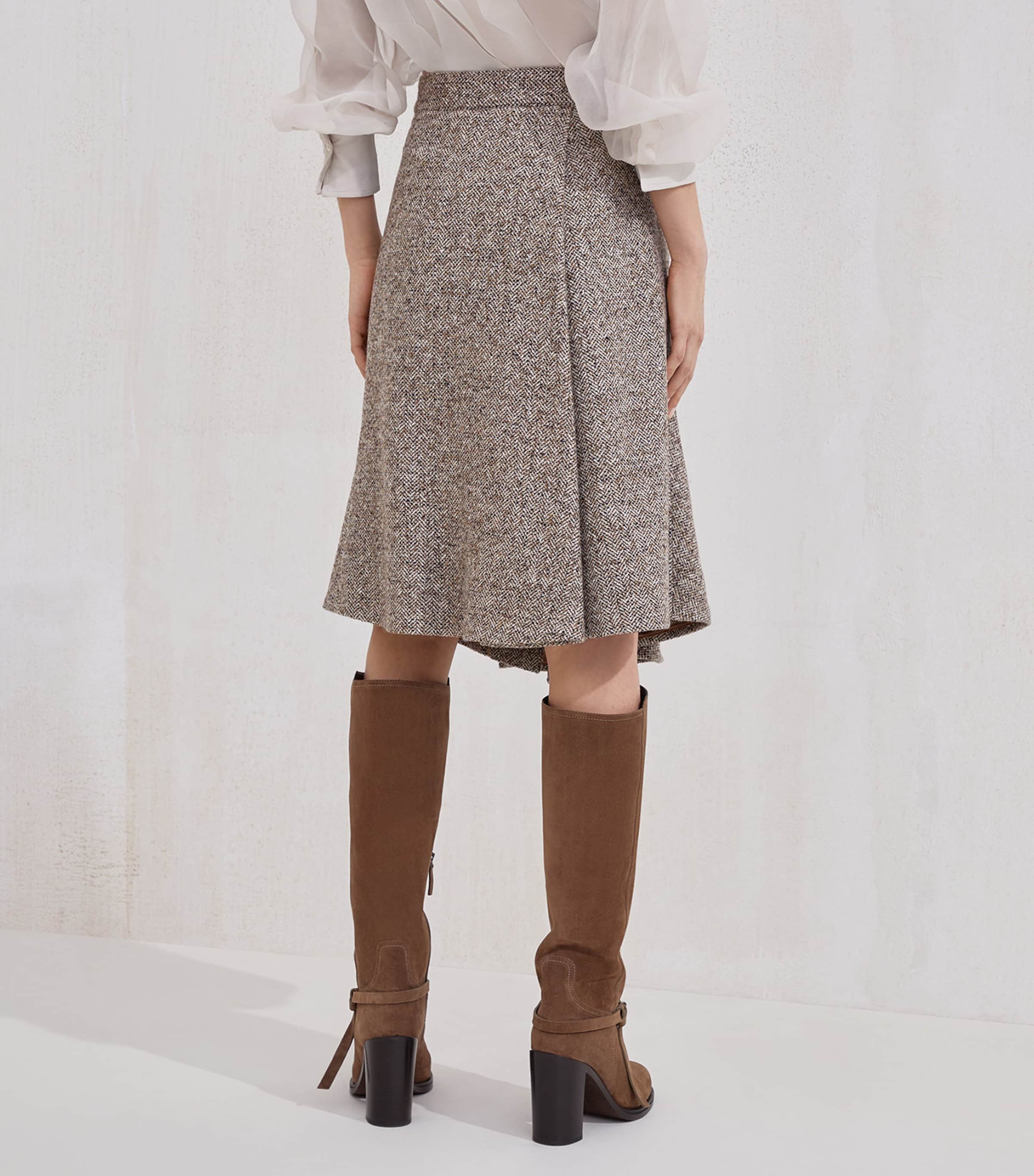 Virgin Wool-Blend Midi Skirt C6286 Image 4