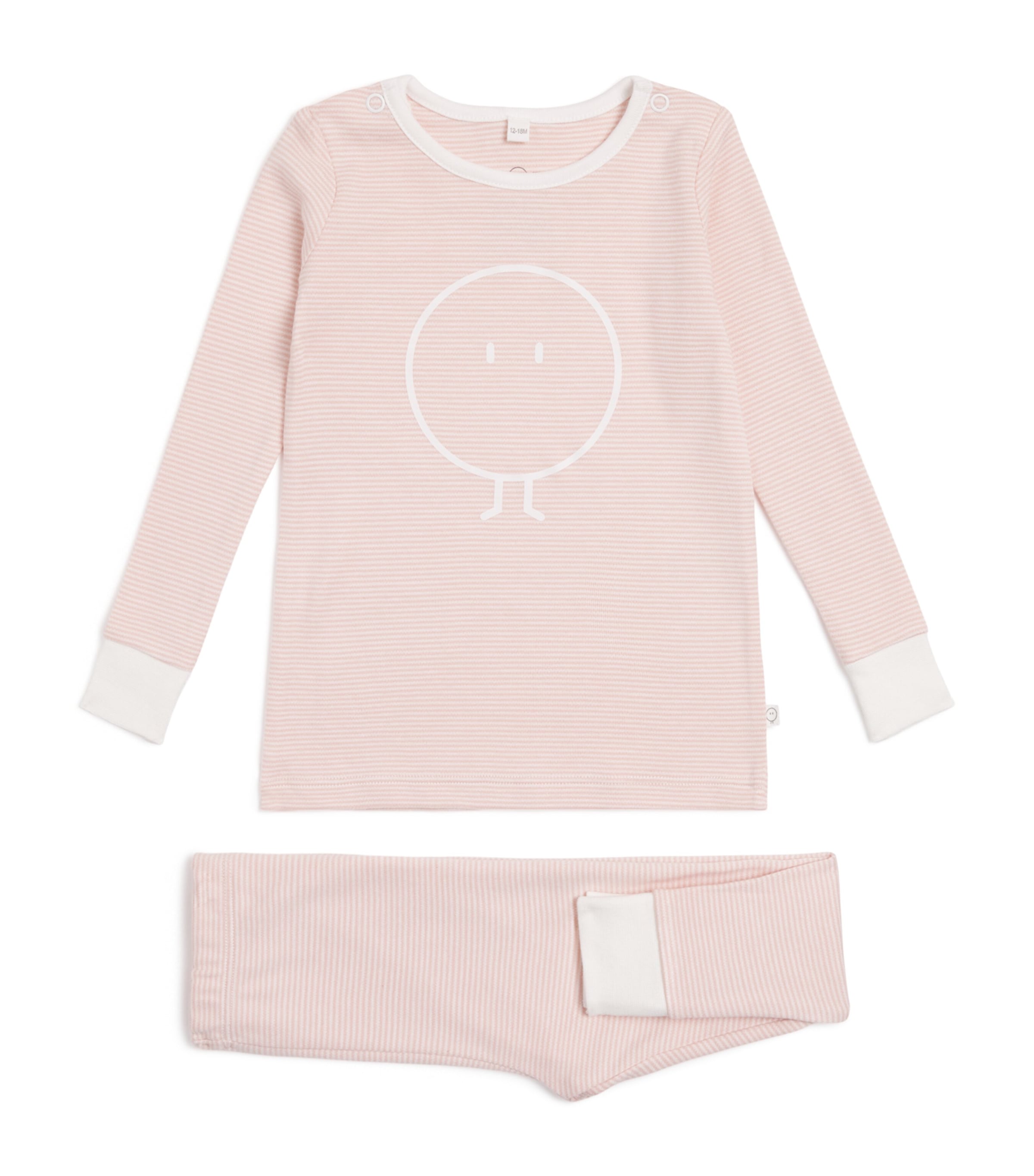 Bamboo-Blend Snoozy Pyjama Set (2-4 Years) BLUSH STRIPE Image 1