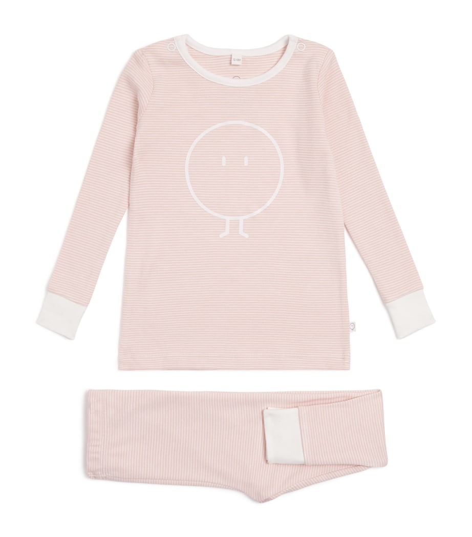 Bamboo-Blend Snoozy Pyjama Set (2-4 Years) BLUSH STRIPE Image 1