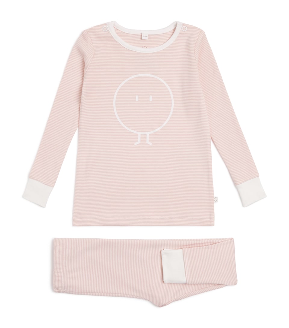 MORI Bamboo-Blend Snoozy Pyjama Set (2-4 Years) Blush Stripe
