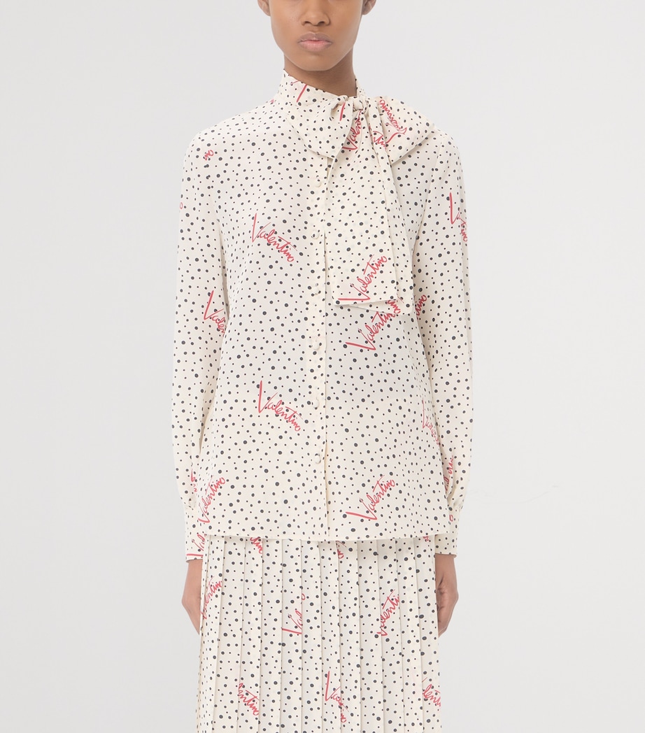 Valentino Womens Silk Plus De Pois Blouse Image 3