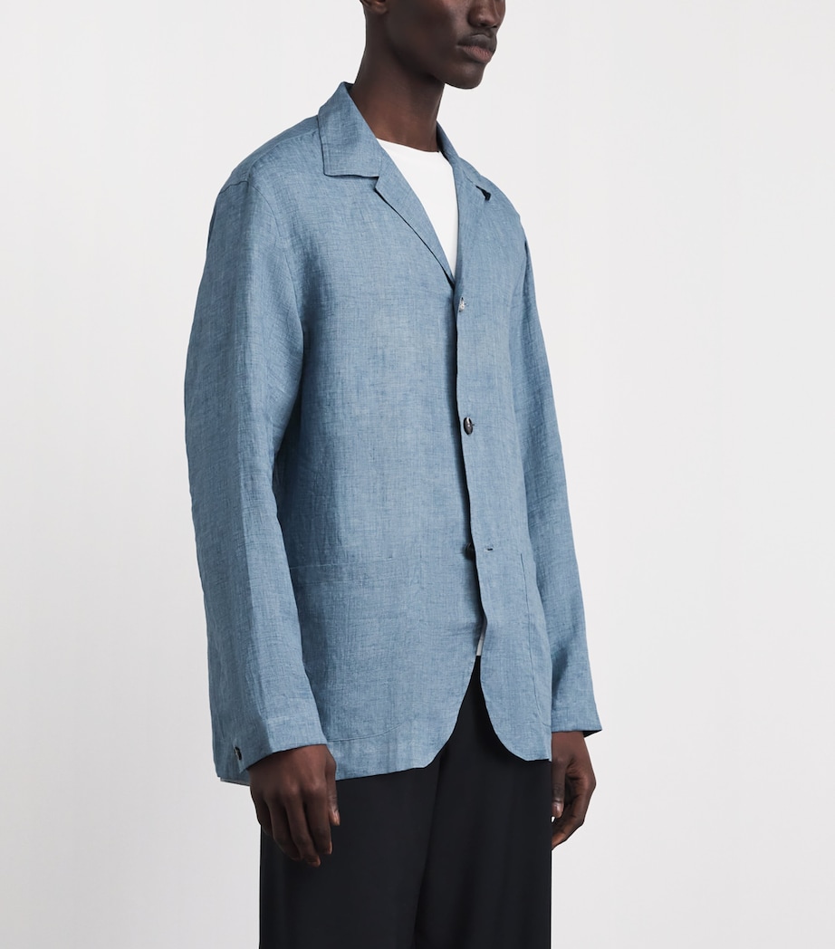 Brioni Mens Linen Overshirt Image 4