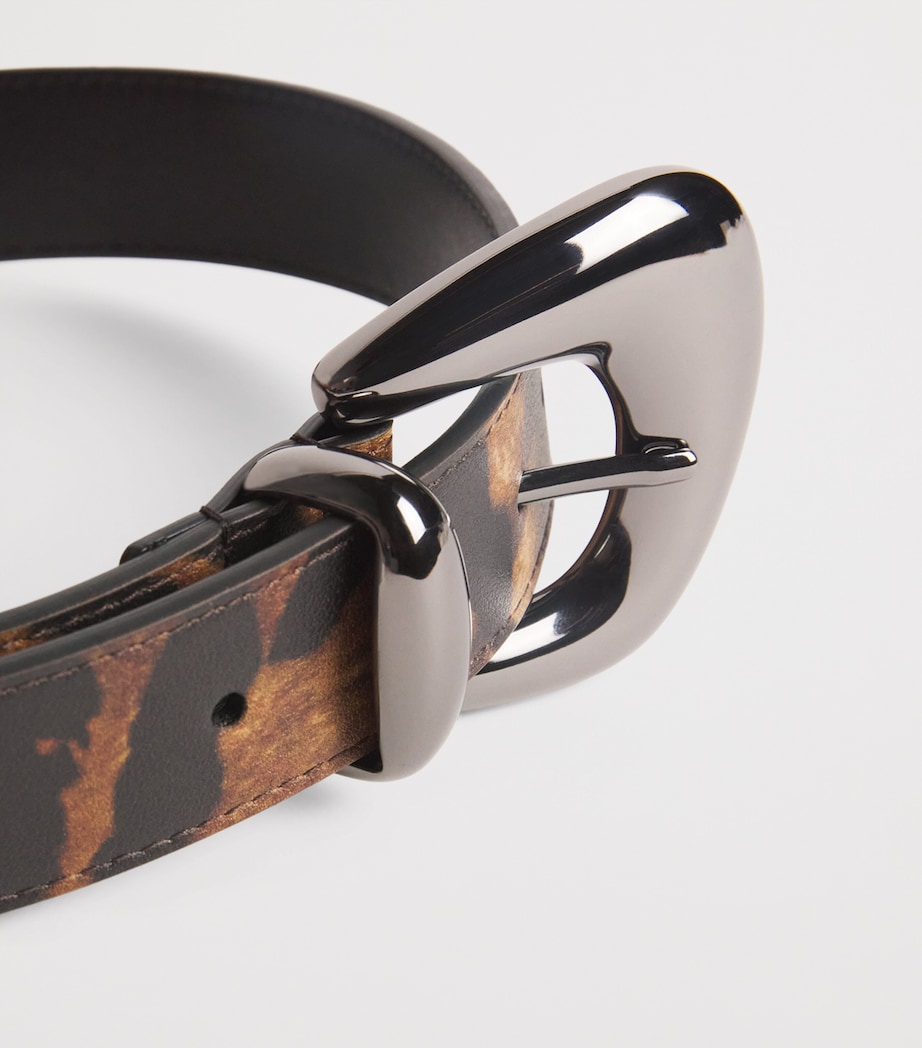 Bubble Calfskin Leopard Belt BW1F Image 4