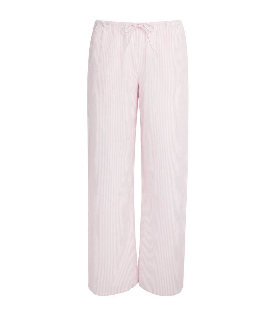 Suzie Kondi Womens Cotton Stripe Pan Trousers Blush Stripe Image 1